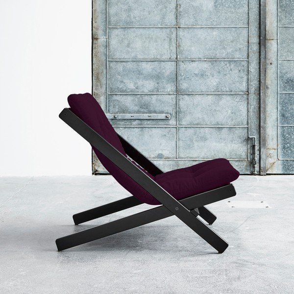 Fotel składany Karup Boogie Black/Purple Plum-image-4