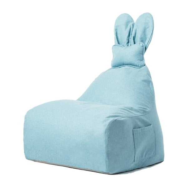 Niebieski worek do siedzenia dla dzieci The Brooklyn Kids Funny Bunny