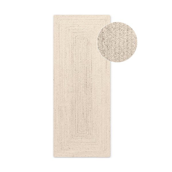 Kremowy chodnik z juty dwustronny/tkany ręcznie 80x200 cm Juno – Hanse Home