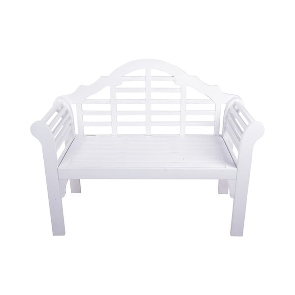 Biała drewniana ławka ogrodowa Pattaya – Garden Pleasure-image-1