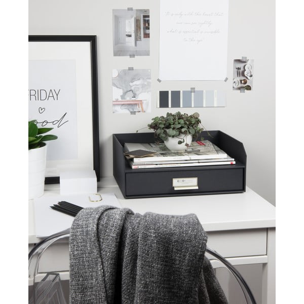 Kartonowy organizer na dokumenty z szufladką Walter – Bigso Box of Sweden-image-2