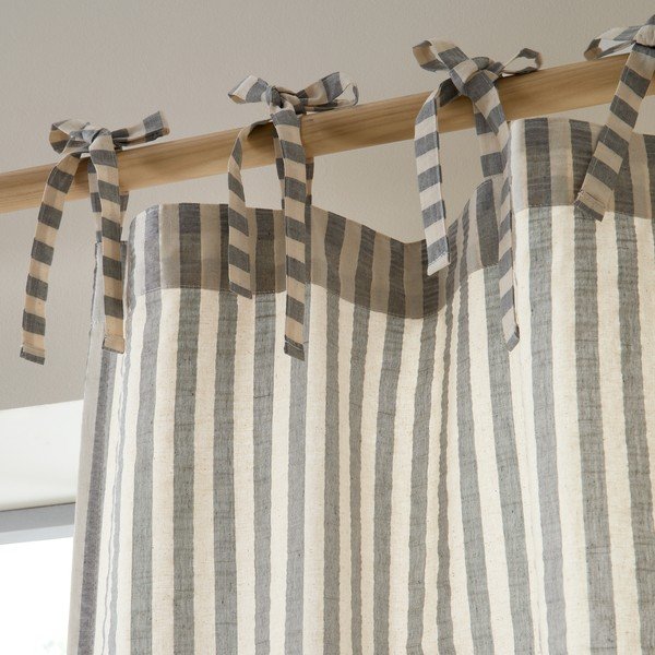 Szara zasłona 140x229 cm Zanzibar Woven Stripe – Pineapple Elephant-image-2