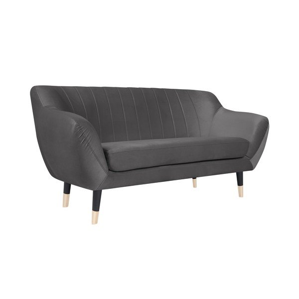 Szara sofa z czarnymi nogami Mazzini Sofas Benito, 158 cm-image-2
