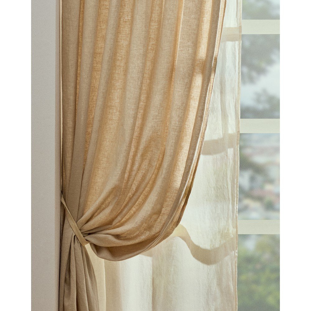 Beżowa bawełniana zasłona 140x270 cm Nolira – Kave Home (zdjęcie 6)