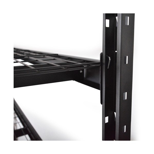 Czarny metalowy regał do garażu 196x183 cm – Rojaplast-image-2