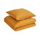 Pomarańczowo-zielona bawełniana pościel Hübsch Line, 140x220 cm