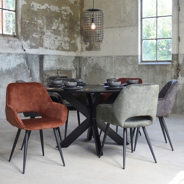 Antracytowe krzesła zestaw 2 szt. Fer – LABEL51-image-1