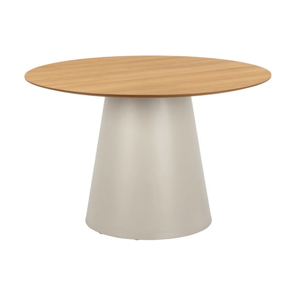 Okrągły stół z blatem w dekorze dębu ø 120 cm Soli – Actona-image-3