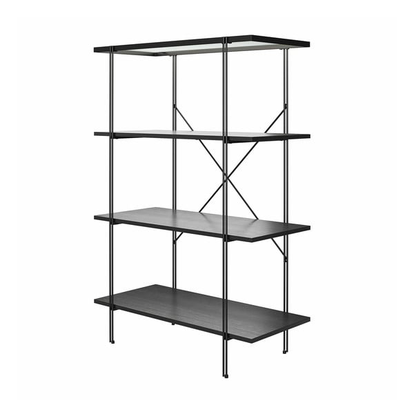 Czarny regał w dekorze dębu 79x117 cm Wainwright – Queer Eye-image-3