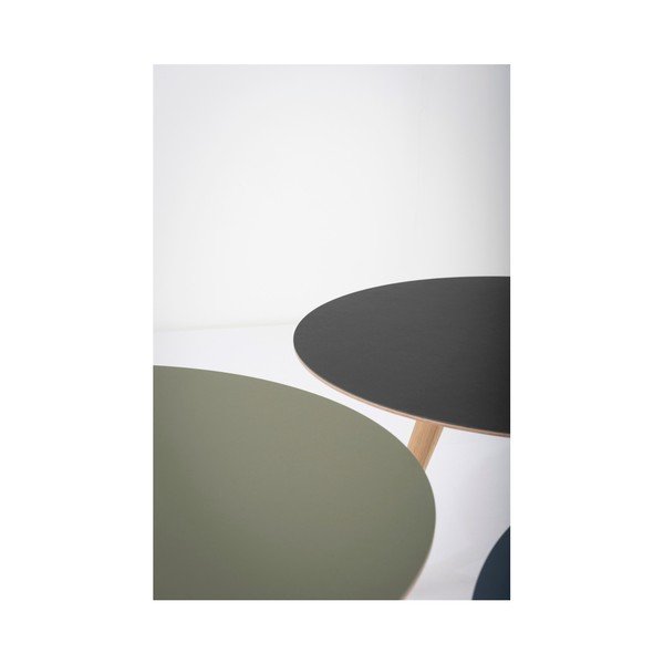 Dębowy stolik z niebieskim blatem Gazzda Arp, ⌀ 55 cm-image-4