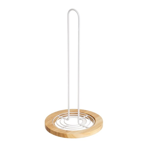 Biało-naturalny metalowy stojak na ręczniki papierowe ø 15 cm – Casa Selección