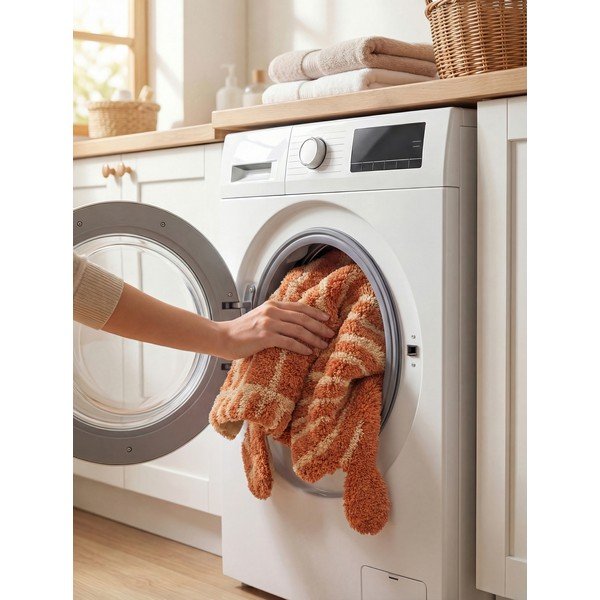 Bawełniany dywan dziecięcy odpowiedni do prania/tkany ręcznie w kolorze terakoty 75x120 cm Snuggle Elodie – Hanse Home-image-3
