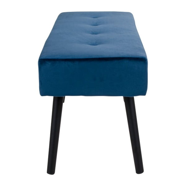 Niebieska aksamitna ławka Bonami Essentials Skiby-image-3
