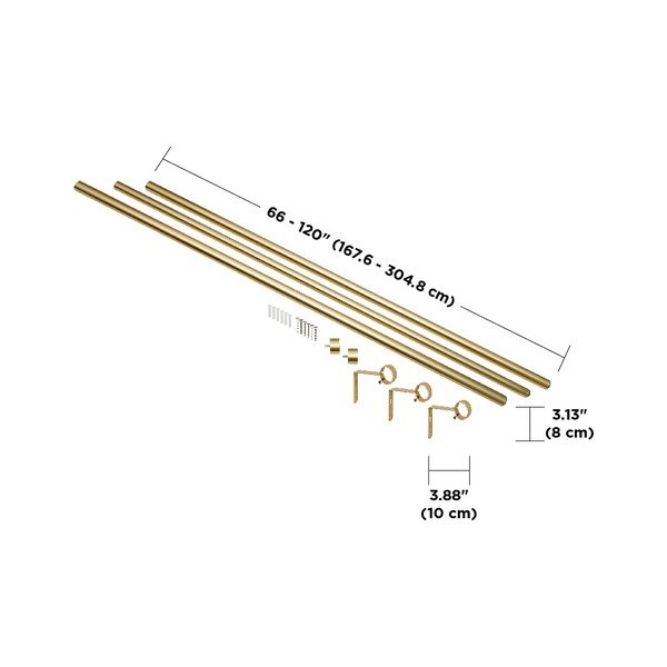 Stalowy regulowany karnisz 168 - 305 cm Cappa – Umbra-image-4