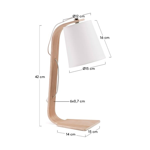 Biała lampa stołowa Kave Home Percy-image-2