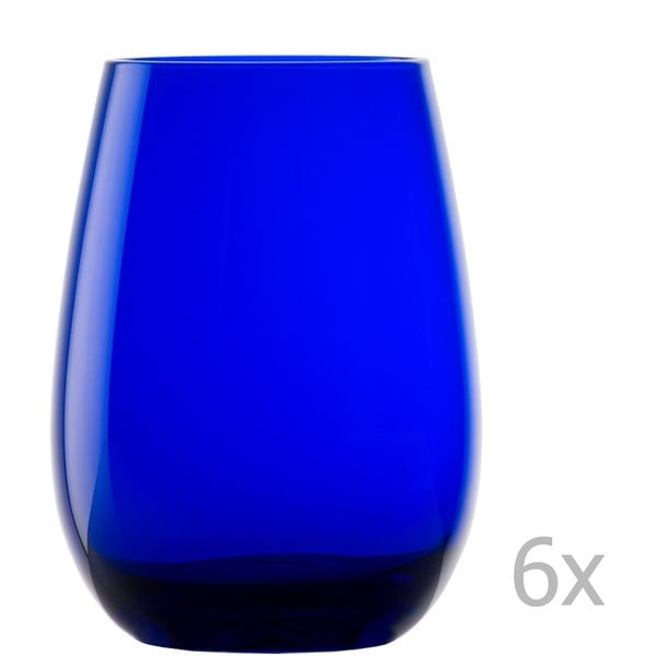 Zestaw 6 niebieskich szklanek Stölzle Lausitz Elements, 465 ml