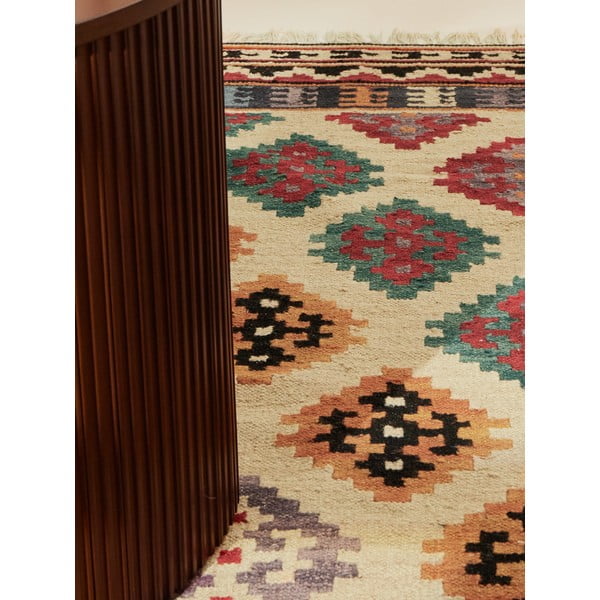 Czerwony wełniany dywan dwustronny tkany ręcznie 200x290 cm Kamal Kian – Nouristan-image-3