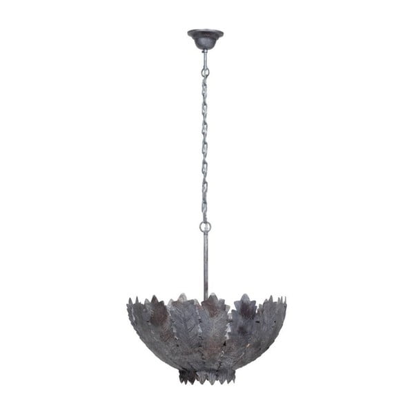 Srebrna lampa wisząca Vivorum Laurel, ⌀ 77 cm