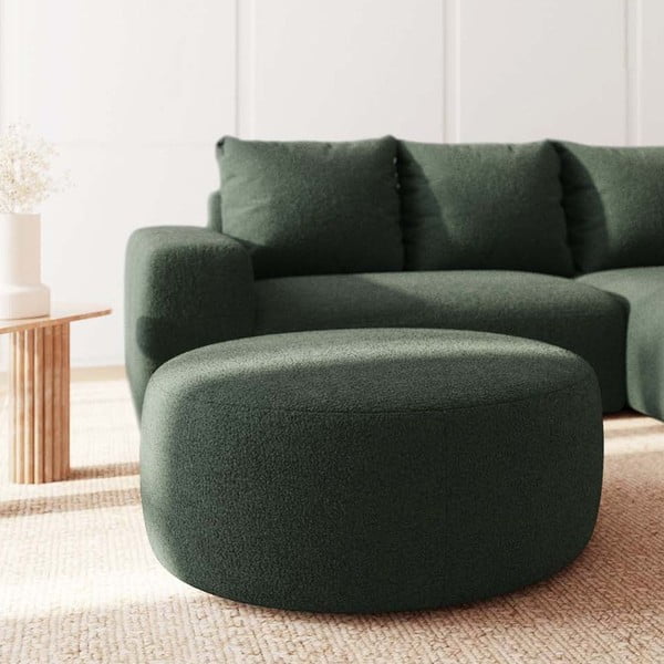 Zielony podnóżek z materiału bouclé Monce – Rodier-image-2