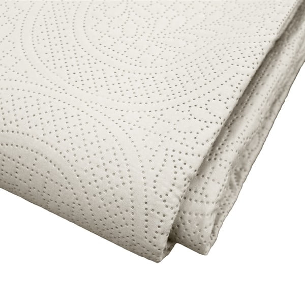 Kremowy zestaw narzuty na łóżko i poszewki na poduszkę z mikrowłókna 240x260 cm Romane – douceur d'intérieur-image-2