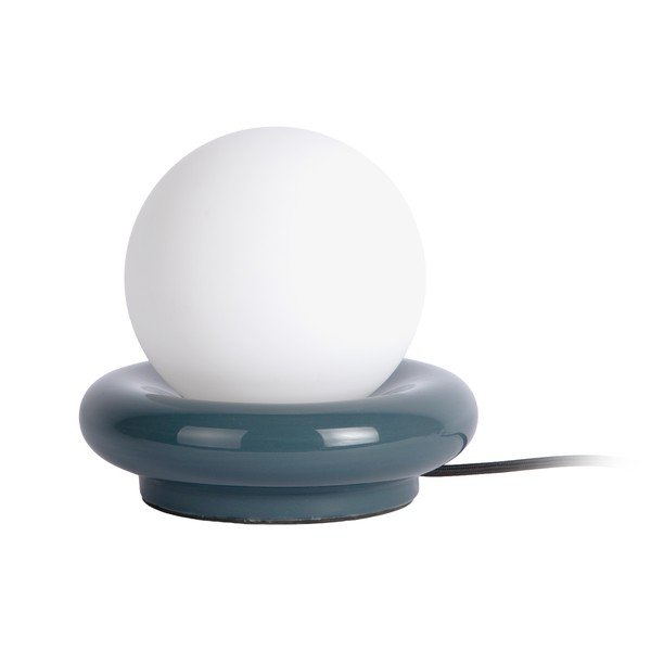 Ciemnoniebieska lampa stołowa ceramiczna (wysokość 19 cm) Catania Ring – Leitmotiv