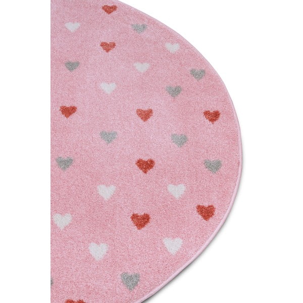 Różowy dywan dziecięcy ø 100 cm Little Hearts – Hanse Home-image-1