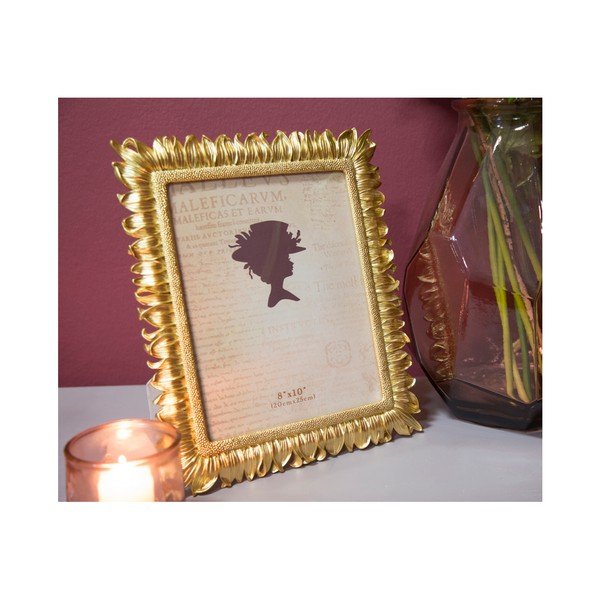 Żółta ramka na zdjęcia z żywicy Mauro Ferretti Glam Petal, 23x28 cm-image-2