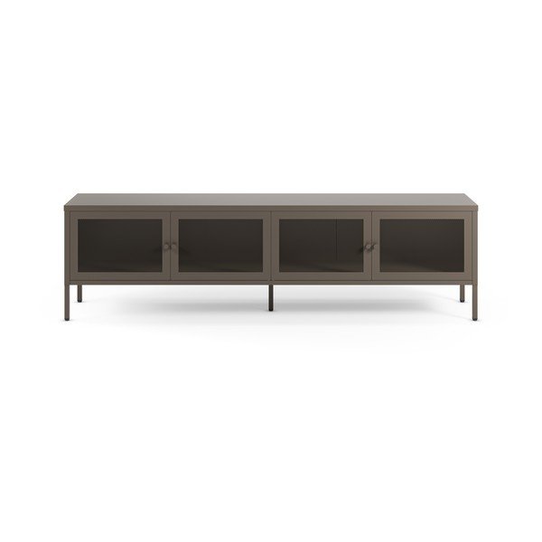 Szara metalowa szafka pod TV 160x50x35 cm Fayna – Marckeric