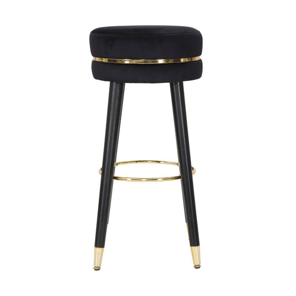 Czarny/w kolorze złota tapicerowany hoker (wysokość siedziska 74 cm) Paris – Mauro Ferretti-image-3