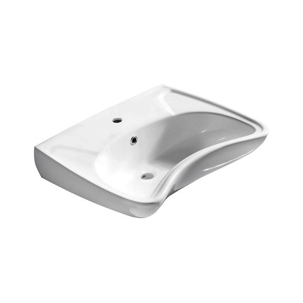 Biała ceramiczna umywalka 59x45,5 cm Handicap – Sapho