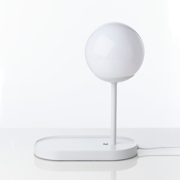Biała lampa stołowa LED (wysokość 33 cm) Pogo – Tomasucci