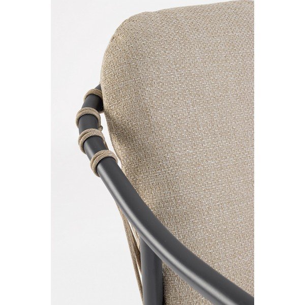 Jasnobrązowe metalowe krzesło ogrodowe Edvige – Bizzotto-image-1