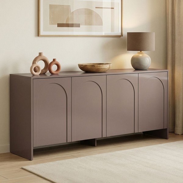 Szarobrązowa komoda 180x80x45 cm Arlen  – Kalune Design-image-2