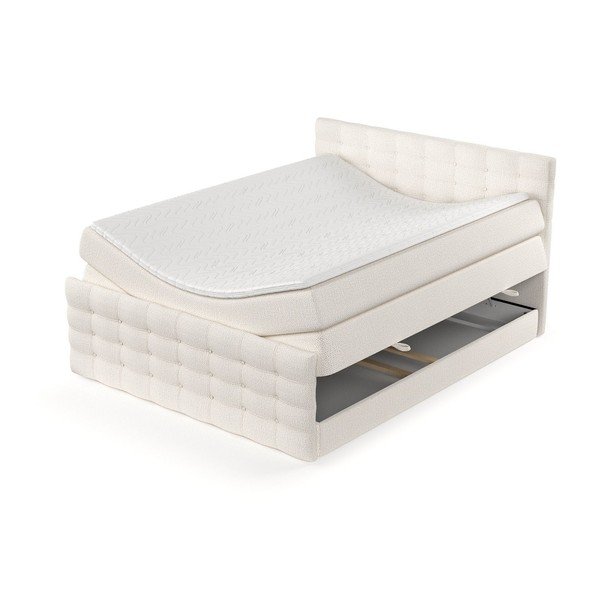 Kremowe łóżko boxspring ze schowkiem 200x200 cm Blend – Maison de Rêve-image-4