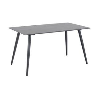 Czarny stół z ceramicznym blatem Actona Wicklow, 80x140 cm