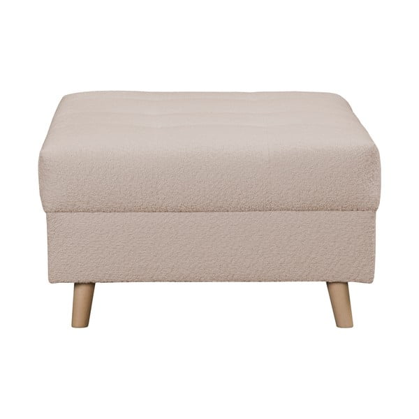 Beżowy puf z materiału bouclé Ariella – Ropez-image-3