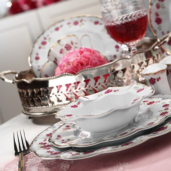 Komplet naczyń porcelanowych 59-częściowy Kutahya Shiny-image-1