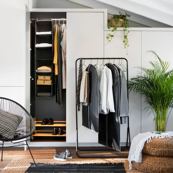 Czarny wiszący pokrowiec na ubrania Compactor Dress Bag-image-2