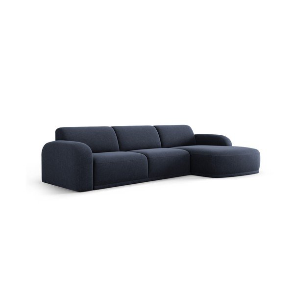 Ciemnoniebieski aksamitny narożnik Erin – Micadoni Home-image-2