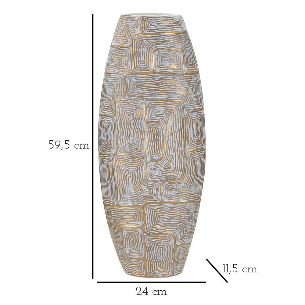 Wazon z żywicy polimerowej w kolorze złota (wysokość 59,5 cm) Eclips – Mauro Ferretti (zdjęcie 7)