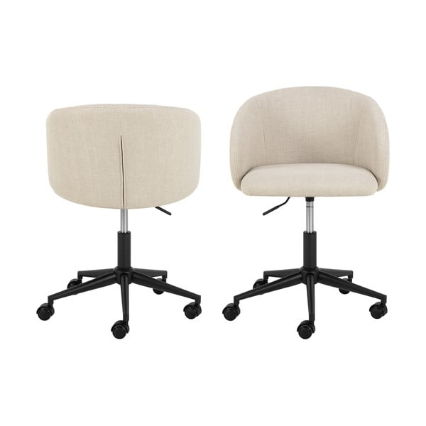Beżowe krzesło biurowe Eleanor – Actona-image-4