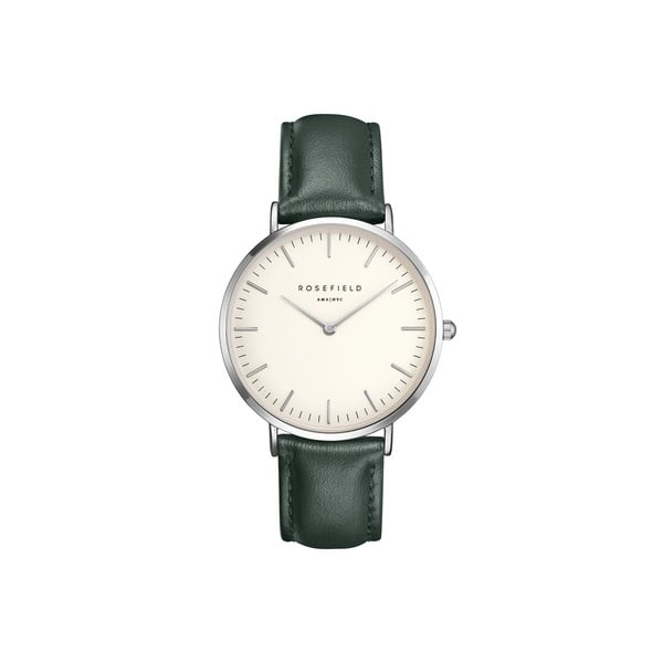 Zegarek damski Rosefield - The Bowery, biały/zielony/srebrny