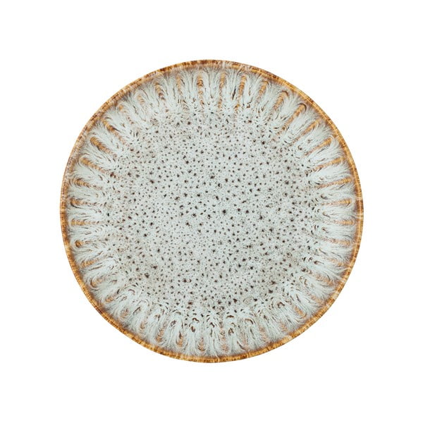 Niebiesko-beżowy kamionkowy talerz do serwowania ø 17 cm Fleur – Bloomingville