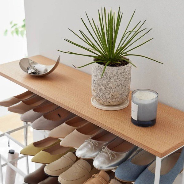 Biały metalowy regał na buty 90,5x87x26 cm Tower – YAMAZAKI-image-2