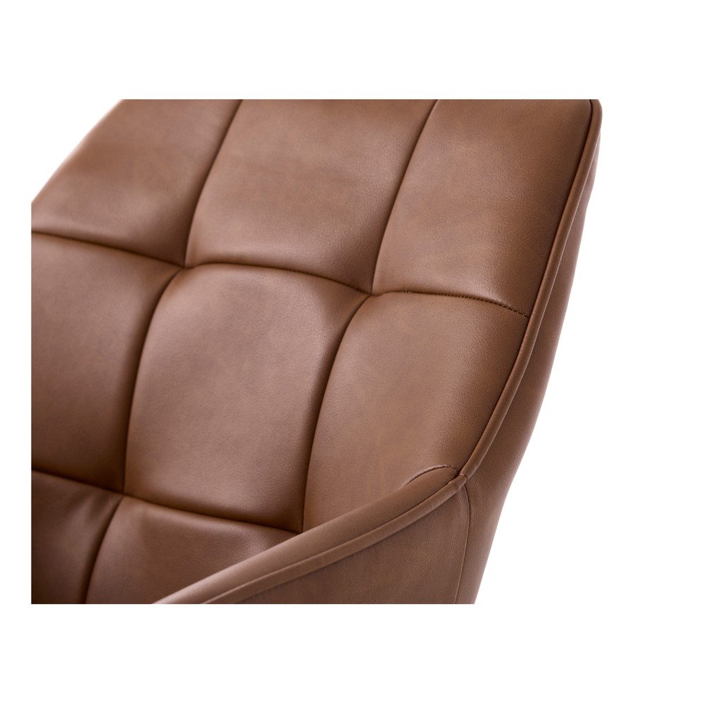Brązowe tapicerowane fotele jadalniane zestaw z podłokietnikami 2 szt. Nolan Square – Unique Furniture (zdjęcie 11)