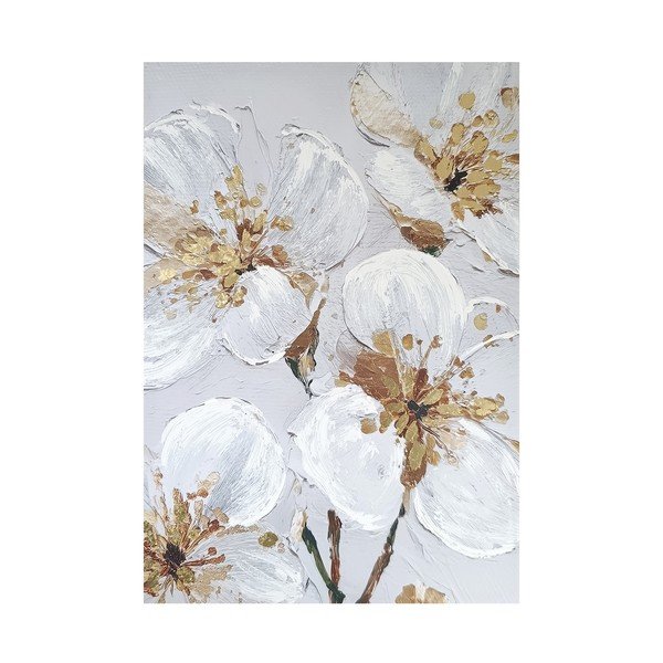 Obraz z ręcznie malowanymi elementami 70x100 cm Petal Glow – Styler