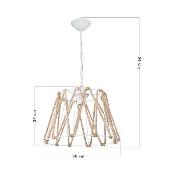 Biało-naturalna lampa sufitowa 55x30 cm – Squid Lighting-image-3