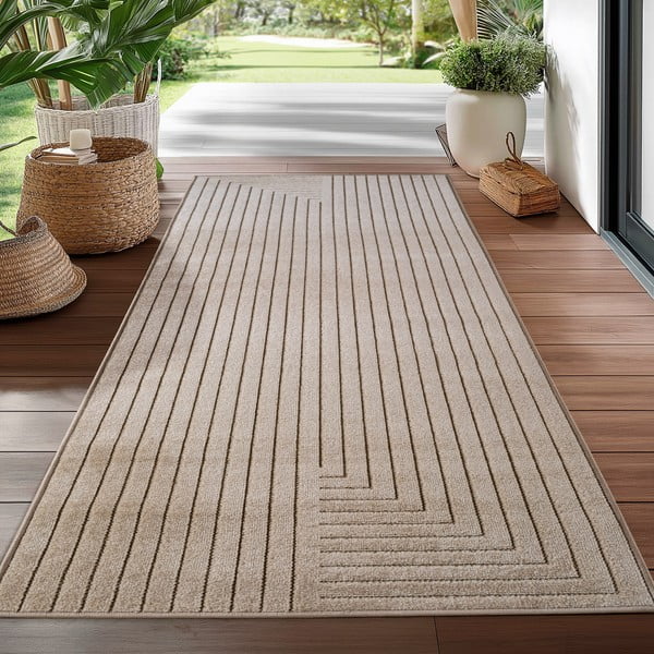 Beżowy chodnik odpowiedni na zewnątrz 80x250 cm Nova 1202 – Ayyildiz Carpets-image-1