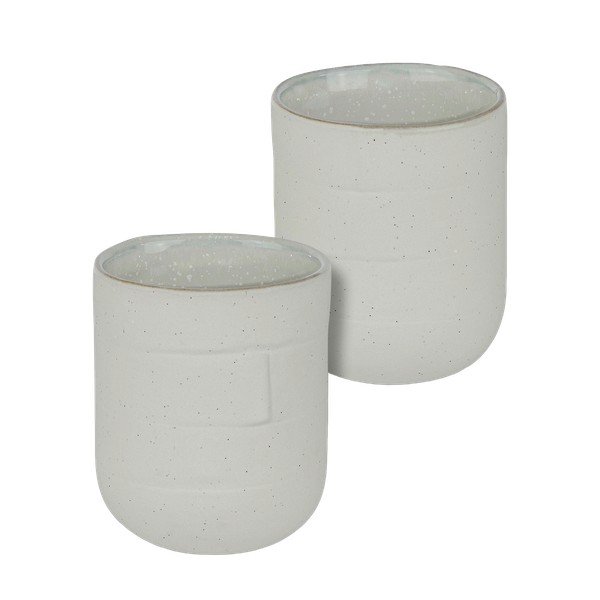 Białe kamienne kubki zestaw 2 szt. 0.3 l Sand Grain – Mette Ditmer Denmark