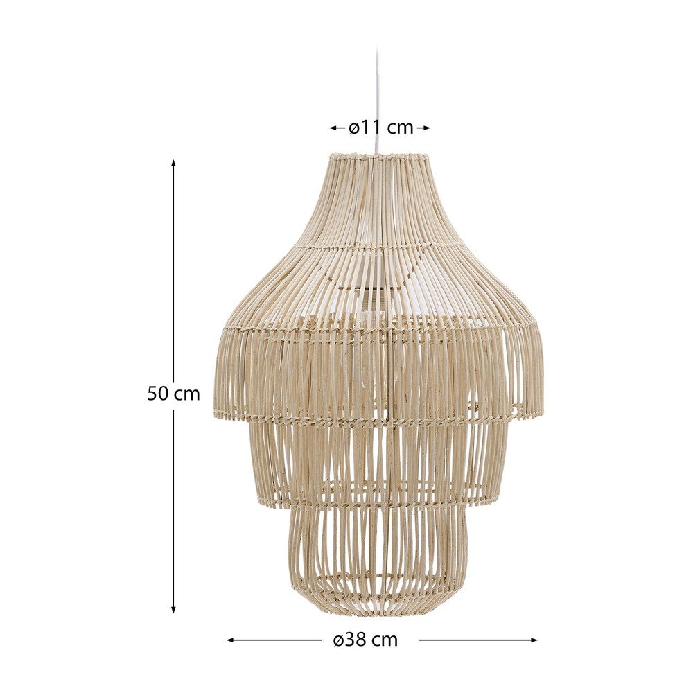 Rattanowy abażur w naturalnym kolorze ø 38 cm Janoa – Kave Home (zdjęcie 5)